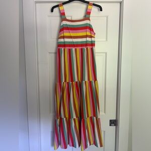 J. Crew Striped Cotton Maxi Dress, Size Small